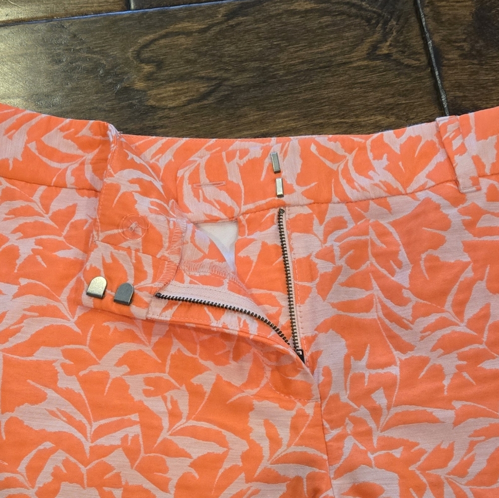 LOFT Shorts Size 12 Neon Orange Coral - Picture 3 of 8